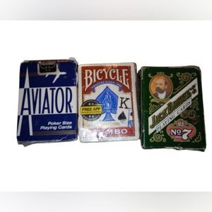 3 sets of cards Jack Daniels vintage and opened  Aviator open games kids juniors